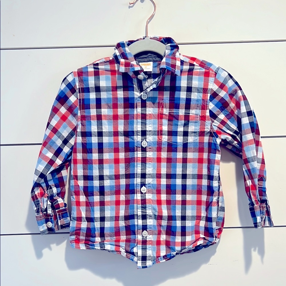 Kids Gymboree Checkered dress button down Shirt - Red, Blue, White